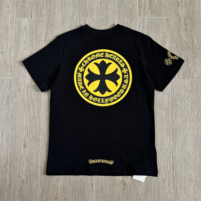chrome hearts 23ss gold coin cross print short sleeve t-shirt